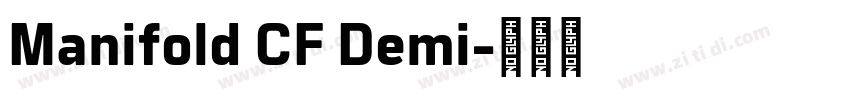 Manifold CF Demi字体转换